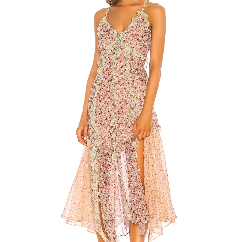 LUCIA RUFFLED FLORAL DRESS